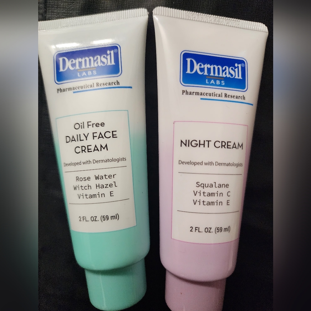 Dermasil Labs Day Cream Night Cream Oil Free Rose Water Daily Lotion Vit